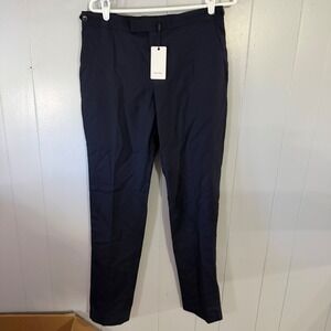 Reiss Maruso T Slim Fit Trousers Mens 32 Navy Blue Flat Front Suit Pants